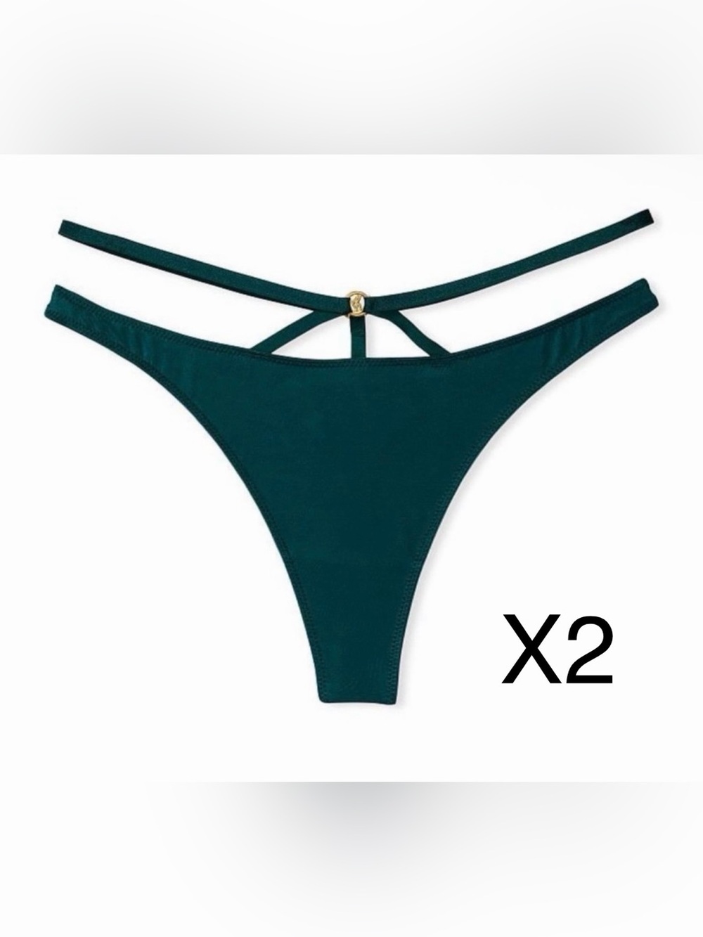 Bundle of 2 Victoria's Secret Very Sexy So Obsessed Strappy Thong Panty NWT
